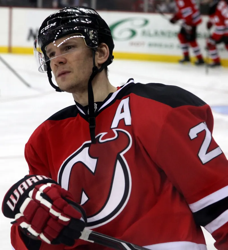 Patrik Eliáš v dresu New Jersey Devils v roce 2014